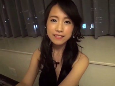 ノーブラドレスで乳首見えちゃってる清楚系ビッチとハメ撮り