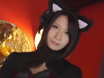 ネコ耳コスプレの可愛い小悪魔カノジョとイチャイチャH
