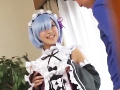 カメコとレイヤーの禁断の関係！リゼロコス娘をバイブ調教中出し撮影会