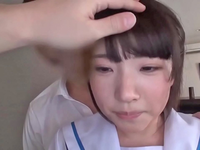 素朴なショトカ娘が円光相手と髪を振り乱して中出しファック