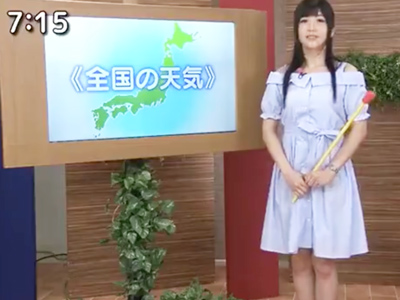 「大雨注意報発令です」お天気お姉さんが本番中に犯されおマンコがずぶ濡れｗ
